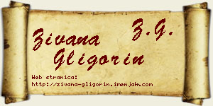 Živana Gligorin vizit kartica